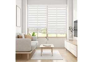 Blindecor Lira tenda a rullo giorno e notte, colore Bianco sporco, tenda per interni 140 x 250 cm (Larghezza x Altezza) | Dimensioni del tessuto 137 x 245 cm. Eleganti tende giorno e notte