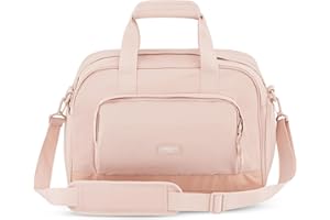 Larkson Weekender Donna e Uomo Rosa - Finja Medium - Elegante Borsa da Viaggio a Mano con Scomparto per Scarpe - Sacca da Viaggio in PET riciclato - Repellente all'Acqua