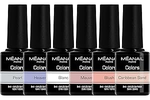 MEANAIL Paris - Coffret Manucure - Vernis Semi Permanent - 6 Vernis à Ongles - Compatibles Lampe UV LED - Coffret Origin - Cruelty Free - Vegan