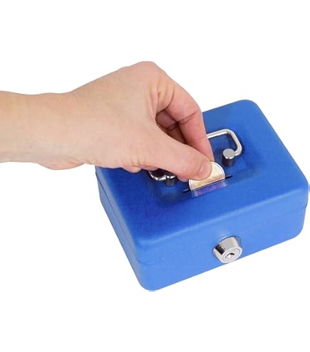 Renchey Petite Caisse À Monnaie, Petite Tirelire Avec Fente, Caisse En Acier Avec 2 Clés, Verrouillable Boîte De Sécurité, Pour Enfantss Et Adultes, Collection De Pièces De Monnaie