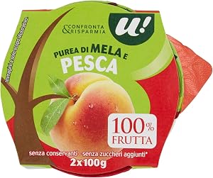 U! Confronta & Risparmia Purea di Mela e Pesca 100% Frutta 100g