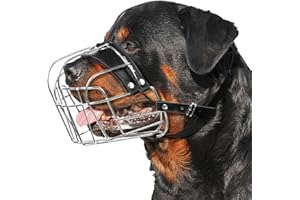 CleverTail XL Metall-Maulkorb für große Hunde – Robuster Rottweiler-Maulkorb – Extra großer Maulkorb für bellende und beißende Cane Corsos, Mastiffs, Labradore, Bulldoggen und andere große Rassen