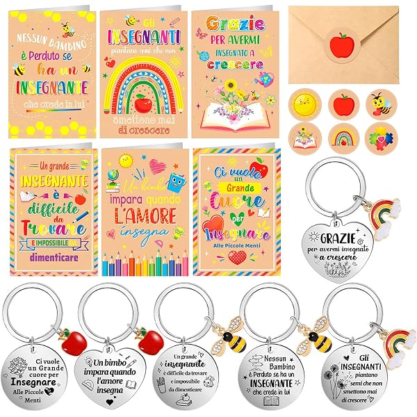 Set Regalo Per Studenti 30 Pezzi - Portachiavi A Stella In Acciaio Inox Con Biglietto 'Sei Una Stella' - Regalo Di Fine Anno Per Bambini Dalla Maestra