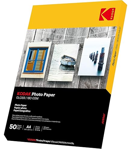 Kodak Carta Fotografica Lucida DIN A4, 50 Fogli Da 240 G/m2, Per