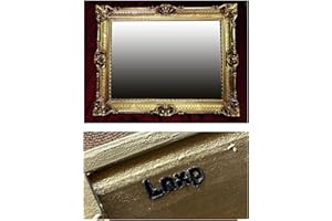 LNXP Barokowe lustro ścienne, 90 x 70 cm, antyczne, barokowe shabby chic, renesansowy styl młodzieżowy, retro, design z ozdobnymi dekoracjami