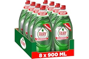 PROCTER & GAMBLE Fairy Ultra Konzentrat Original Handgeschirrspülmittel 8x900ml mit effektiver Formel für perfekt sauberes Geschirr, beeindruckende Fettlösekraft