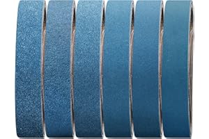 Shineboc Bandes Abrasives 50 X 686 mm, 10 Pièces Bandes Abrasives Grain 40/60/80/120/240/400 pour Ponceuse à Bande pour Métal Bois