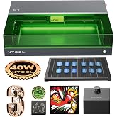 xTool S1 40W Laser Recorder with Air Assist Kit and Honeycomb Panel, Closed Security, Auto Focus, 498 x 330 mm, Engraving Cut