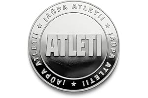MOCIWORLD Atlético de Madrid - Moneda edición Especial con Escudo e inscripción Atleti - Coleccionable - Plateada - Producto Oficial