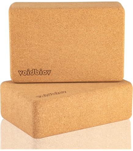 Flintronic Lot 2 Blocs Yoga Liège Naturel + Bande Résistance TPE – Antidérapant, Support 150kg – Pour Pilates, Étirements, Fitness