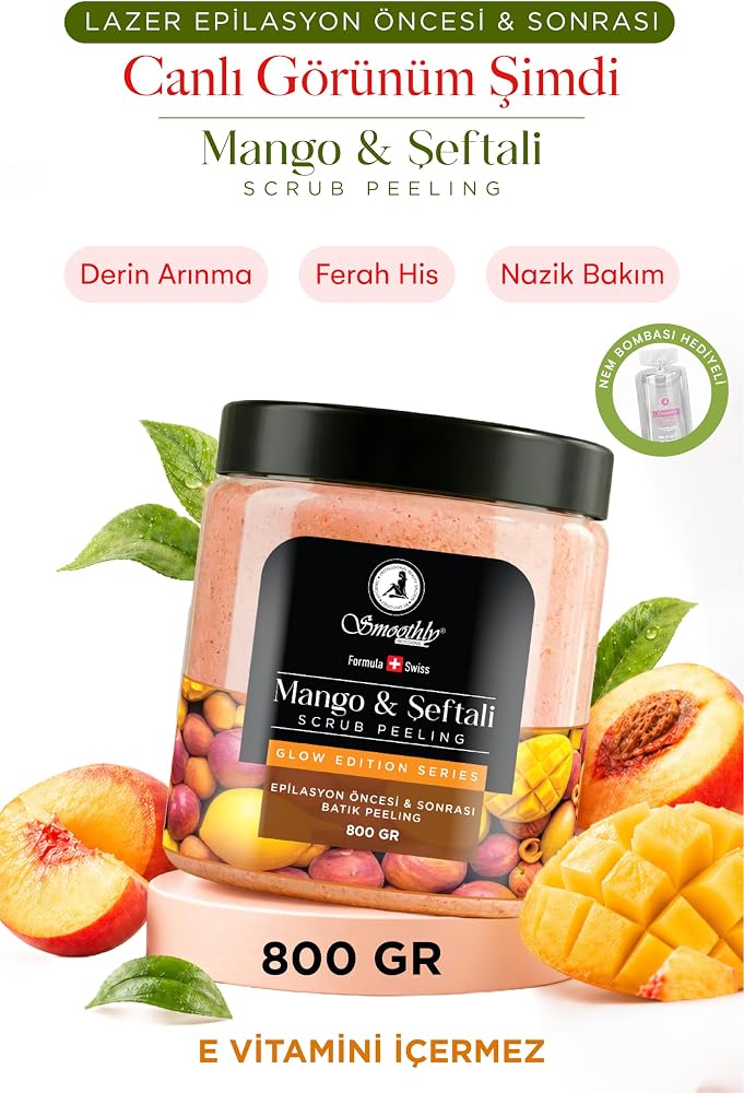 smoothly Mango & Şeftali Aromalı Canlandırıcı & Yumuşatıcı El Ayak Ve Vücut Bakım Peelingi 800gr