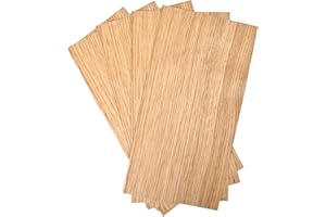 Kontrasti Placage de Bois - Chêne x 4 feuilles - Taille 30 cm x 17 cm x 1 mm approx. Placage de Bricolage pour: modélisme, marqueteurs, réparation de mobilier, pyrogravure et restauration