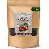 Biojoy BIO Sweet Cherries, Dehydrated, Boneless, Sulfite-Free, 1 kg | Whole, no added sugars