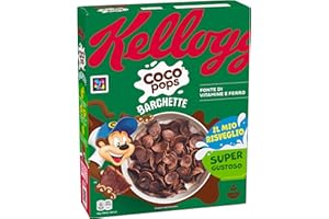 Kellogg's Coco Pops | Barchette al Cioccolato | con Frumento Tostato e Cioccolato | Confezione Singola da 330g (1 x 330g)