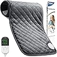 Focbeo Heat Pad for Back Pain Relief, Electric Heating Pad with Super-Soft Surface, Quick Heating, Automatic Switch-Off, Large LED Controller, Machine Washable(Grey, 12"x24")