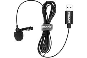 Saramonic Microfono Lavalier con connettore USB-A per computer con cavo da 2 m (SR-ULM10)