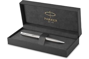 Parker Sonnet penna a sfera | acciaio inossidabile con finiture in palladio | pennino medio | Confezione regalo