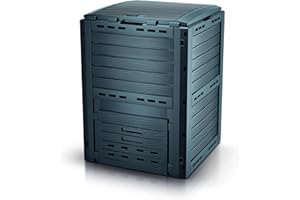 KG KITGARDEN - Composteur Jardin, capacité 280L, 100 x 60 x 60 cm, Anthracite, Woody 280