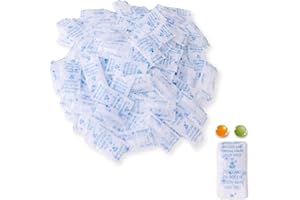 Lens-Aid Sachets Silica Gel 1g x 100 pièces – Déshydratant Réutilisable avec Indicateur Orange/Vert, Anti-Humidité pour Caméra, Aliments, Armoire, Filament 3D, Chaussures