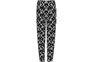 WearAll Women's Floral Full Length Trousers Ladies Floral Print Elasticated Waist Pants 14-28