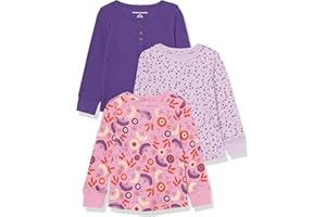 Amazon Essentials T-Shirt Termica a Maniche Lunghe Bambine e Ragazze, Pacco da 3