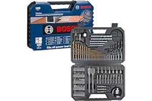 Bosch Accessories Professional 103tlg. Bohrer- und Bit Set Titanium Box (für Holz, Stein und Metall, Zubehör Bohr- und Schraubwerkzeuge)