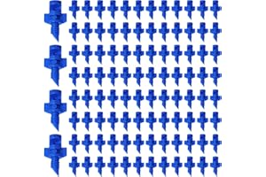 VooGenzek 100 Pièces Micro Buse D'arrosage de Jardin, 90 Degrés Micro Jardin Pelouse Eau Brumisateur Buse, Mini Jardin D'irrigation Buse de Pulvérisation Arroseur Système D'irrigation