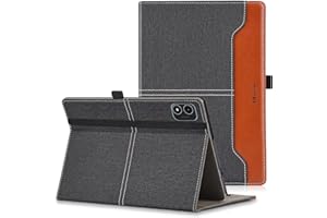 DLveer Custodia Cover per Teclast M40 Plus/M40 Pro/P30S/P20S/P40HD/P40S 10.1 Pollici, Cover in pelle PU con Supporto Multi-angolo e Tasca, Denim Nero