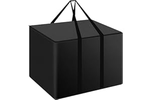 Funshot Garden Cushion Storage Bag, 420D Oxford Fabric Outdoor Patio Cushions Storage Bag with Zipper and Handles, Rip Proof, Anti-UV, Garden Furniture Cushion Storage Cover, 80x80x60cm