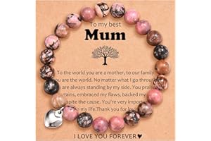 Shuxin Natural Stone Bracelet Gifts for Grandma Nanny Nan Nana Mother in Law, Christams Birthday Mothers Day Gifts with Message Card