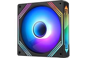 TZMRIT Wentylator RGB 140 mm, 5 V, 3-pinowy wentylator ARGB, 4-pinowy wentylator PWM, czarny