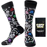 BISOUSOX Men's Halloween Socks with Skull Print | Cotton Socks Funny Costume Accessory for Halloween Party Regal for Men
