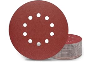 KONGMING 225mm tarcza szlifierska 25 sztuk 10 otworów Hak i pętla Grit P150 Podkładki szlifierskie 9 cali papier ścierny do szlifierki do płyt kartonowo-gipsowych Szlifierka z długą szyjką Szlifowanie