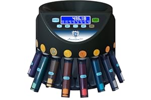 Contamonete Euro con funzione di impilamento in blister di Securina24 (nero - Bluelabel - SBBLCD)