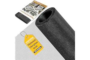 HOFUDON 250x120cm Moustiquaire Fenêtre, moustiquaire fenetre ajustable, Filet Moustiquaire en Fibre De Verre Durable,Moustiquaire Anti-Insectes Pour Porte Fenêtre,Jardin-Noir