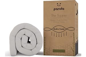 Panda bambu madrassöverdrag 5 cm tjock - allergivänlig, ortopediskt stöd, kylning hydroskum, EU dubbel