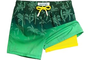 MaaMgic Pantaloncini da Bagno Ragazzi Bambini a Compressione ad Asciugatura Rapida Corti Boardshorts con Tasche Coulisse Regolabile Spiaggia Sport