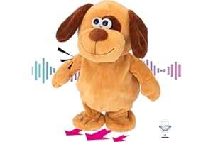 Hopearl cane parlante ripete quello che dici a piedi cucciolo giocattolo animato interattivo elettrico parlando peluche regalo di compleanno per i bambini di compleanno, 8''