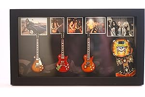 ROCK GUITAR MINIATURES RGM8830 Slash Miniature Guitar Collection in Shadowbox Frame