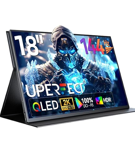 UPERFECT 4K Portable Monitor 16 1200Nits Gaming Display 1500:1 100% sRGB IPS FreeSync HDR Screen Built-in USB-C HDMI Speakers - 7