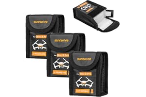 iEago RC Mini 4 Pro Lipo Battery Safe Bag Fireproof Safe Charging Bag for DJI Mini 4 Pro/Mini 3 Pro/Mini 3 Drone, Charging and Transport Explosion-Proof Battery Bag (Pack of 3)