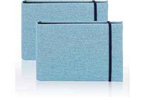 DEAMOS 2 PCS Small Photo Albums, 6x4 Photo Album Slip in, Mini Flip Photo Album Holds 200 Portrait,Linen Photo Album Book for Baby,Wedding,Birthday,Family Birthday Travel