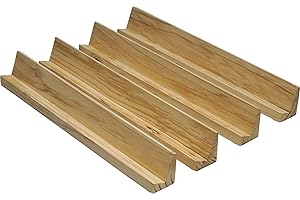 Aidapt Wooden Domino Racks/Trays (33-Centimeter) - Set of 4 - Tile Holders for Mexican Train, Chicken foot and other Domino Games