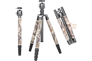 INNOREL RT85CM Mountaineer Treppiede in Carbonio 184cm/72in, Professionale 2-in-1 Treppiede Monopiede,Tubo Massimo φ32mm, Carico Massimo 25kg, Rigidi e Leggeri Treppiedi, con N44 Testa a Sfera, Borsa