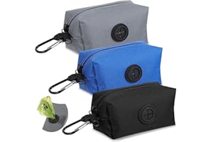 JOSOJOOU 3 Stück Kotbeutelspender Für Hunde Weicher Tragbarer Hundekotbeutelspender Hundekotbeutel Dispenser Hundekotbeutelhalter Zum Spazierengehen Mit Dem Hund Laufen Wandern Für Alle Leinen (3 Farben)