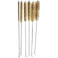 feedal 6 Pcs Brass Tube Cleaning Brush Wire Brush Set Cleaning Polishing Tool Brass Wire Brush Set For Pipe Tube Cylinder Bores Cleaning Hand Tool