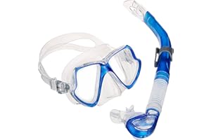 Mares Wahoo Adult Mask and Snorkel Set, Blue