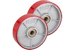 PrimeMatik - Rueda para transpaleta Rodillo de Poliuretano de 180x50 mm 900 Kg 2-Pack