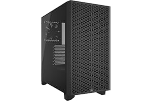 CORSAIR 3000D AIRFLOW Mid-Tower PC Case – 2x SP120 ELITE Fans – Four-Slot GPU Support – Fits up to 8x 120mm Fans – High-Airflow Design – Black