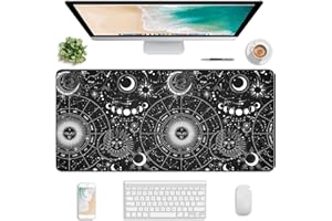 Atufsuat Rozszerzona podkładka pod mysz do gier, duża podkładka pod mysz, XXL, 77 x 36 cm, podkładka pod mysz, wodoodporna, z przyszytymi krawędziami i antypoślizgowym spodem, dla kobiet do biura